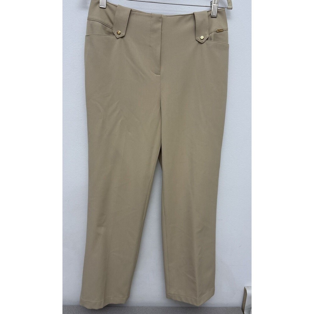 St. John Sport Collection by Marie Gray Stretch Beige Dress Pants Womans Size 8‎